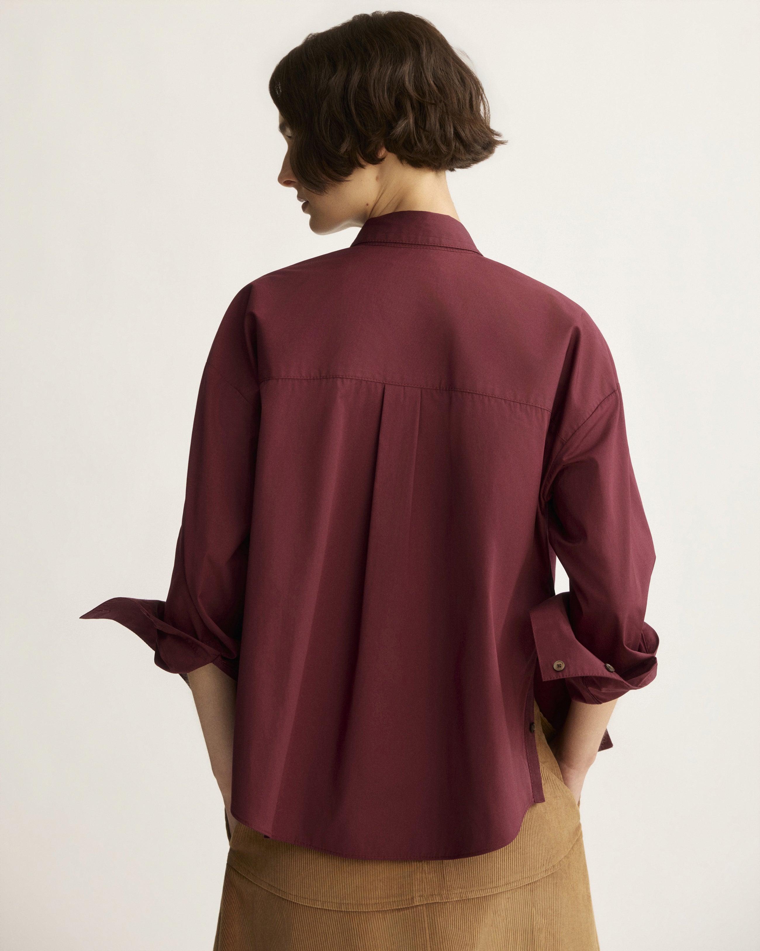 BLOUSES/SHIRTS/TOPS Watts Solid Side Button Shirt in Berry Arlo Mott