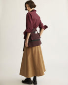 BLOUSES/SHIRTS/TOPS Watts Solid Side Button Shirt in Berry Arlo Mott