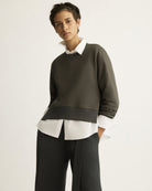 SWEATERS Kent Crewneck With Snaps in Granite Arlo Mott