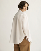 BLOUSES/SHIRTS/TOPS Webster Striped Boyfriend Shirt in Corded White Arlo Mott