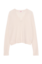 SWEATERS Cashmere V-Neck Pullover in Chalk Organic by John Patrick
