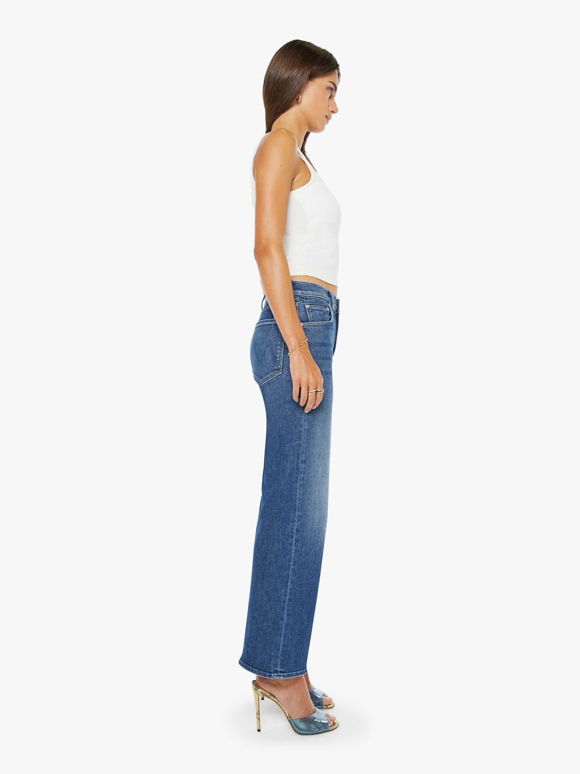 DENIM The Mid Rise Rambler Zip Ankle Jean in Catch My Drift Mother