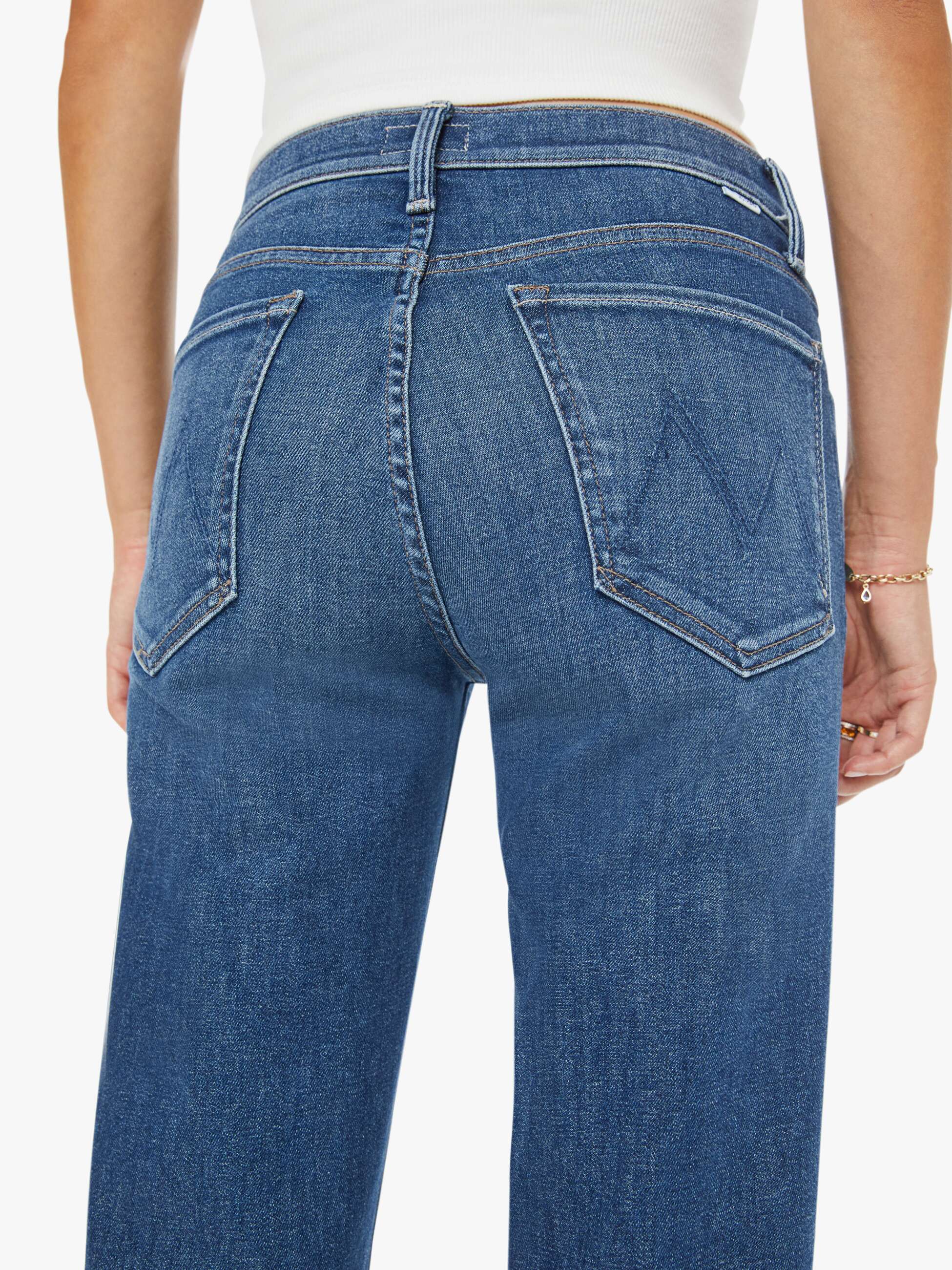 DENIM The Mid Rise Rambler Zip Ankle Jean in Catch My Drift Mother