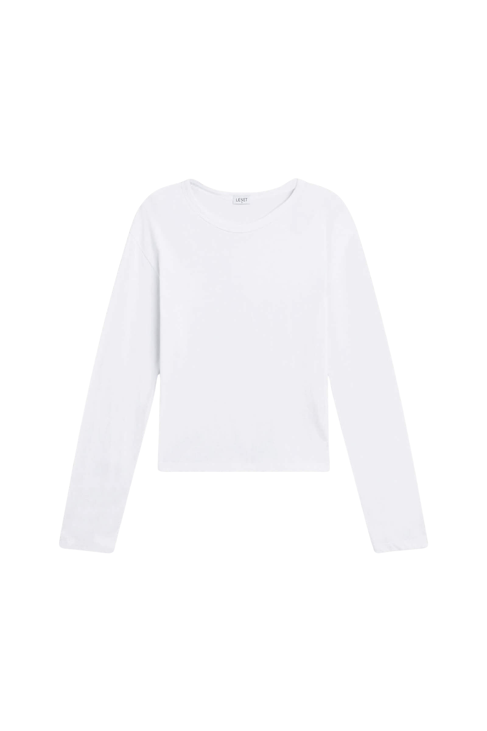 TEES/TANKS Margo Long Sleeve Tee in White Leset