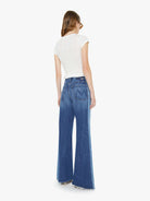 DENIM The Tux Sidestepper Sneak Fray Jean in Double Take Mother