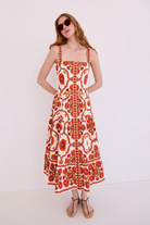 DRESSES/JUMPSUITS Margarita Dress in Mod Floral Ivory Cara Cara