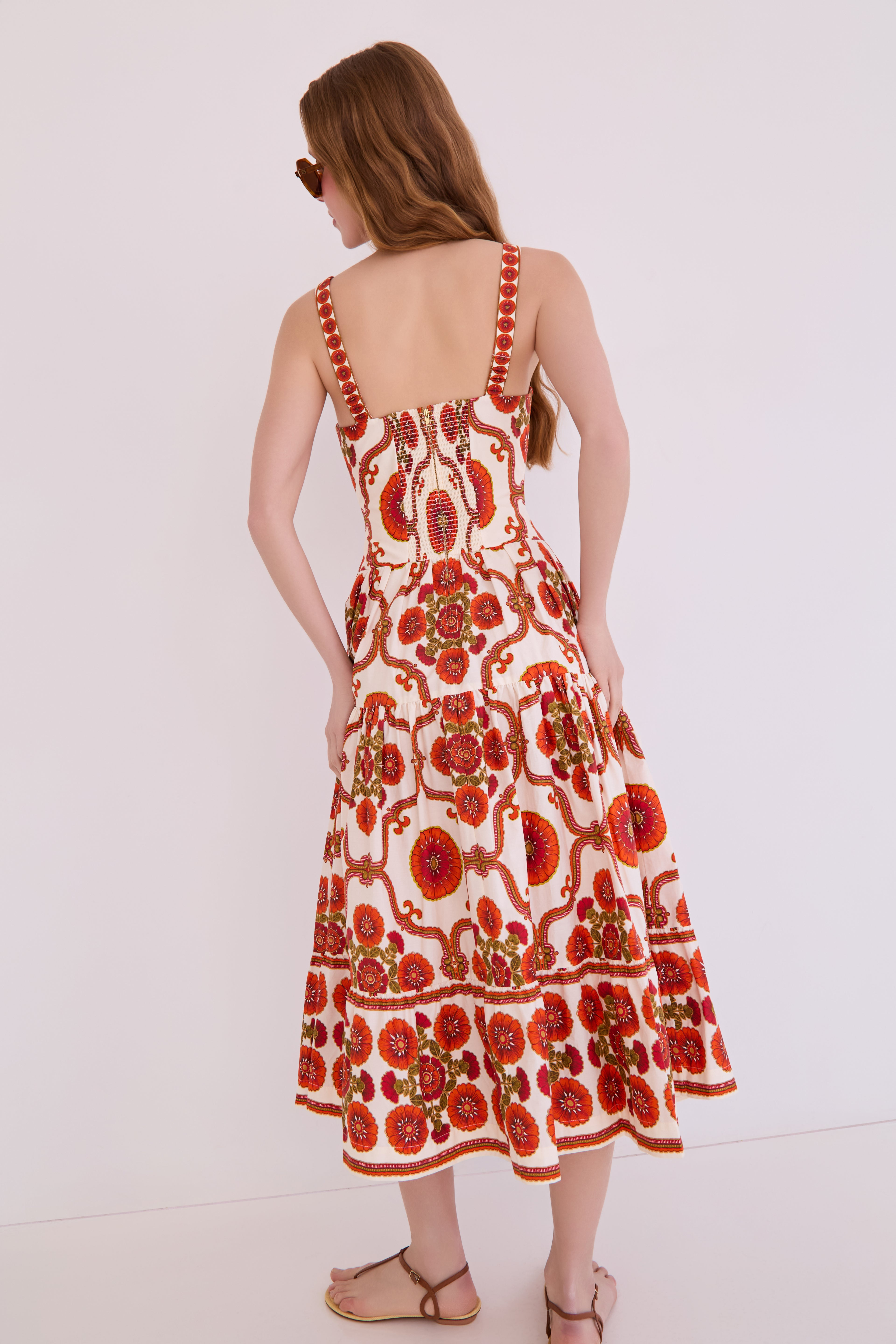 DRESSES/JUMPSUITS Margarita Dress in Mod Floral Ivory Cara Cara