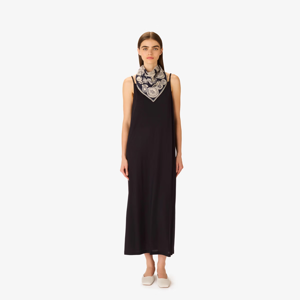 ACCESSORIES Octopus Square Scarf in Navy Inoui Editions