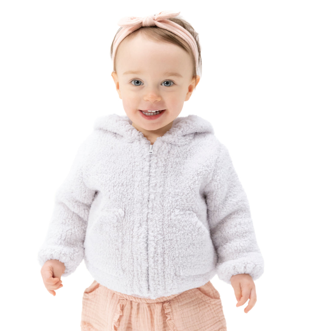 CHILDREN'S APPAREL Baby Chenille Hoodie in Natural Angel Dear