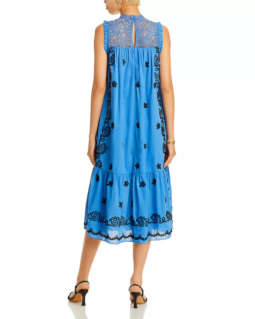 Dresses Rhode Lotta Dress in Pacific Rennes Applique Rhode Resort