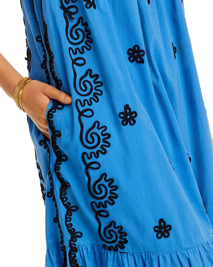 Dresses Rhode Lotta Dress in Pacific Rennes Applique Rhode Resort