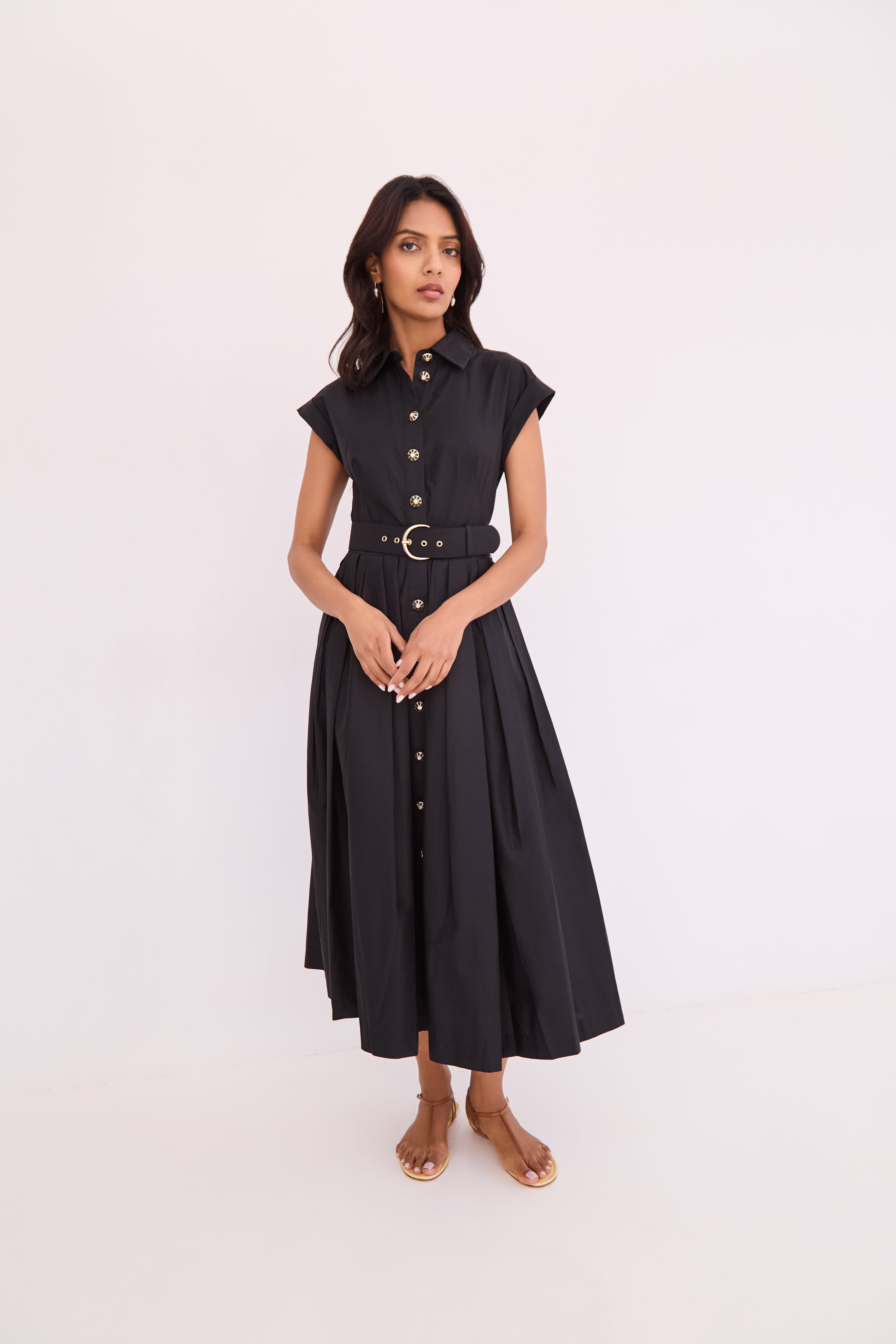 DRESSES/JUMPSUITS Octavia Dress in Black Cara Cara