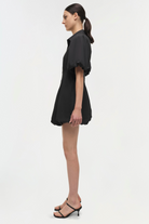 DRESSES/JUMPSUITS Cleo Balloon Pintuck Mini Dress in Black Simkhai