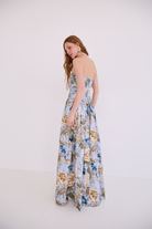 DRESSES/JUMPSUITS Montreal Gown in Flora Meadow Light Blue Cara Cara
