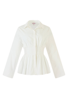 BLOUSES/SHIRTS/TOPS Boogie Woogie Bugle Boy Top in White Rosie Assoulin