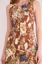 DRESSES/JUMPSUITS Rhapsody Dress in Flora Meadow Brown Cara Cara