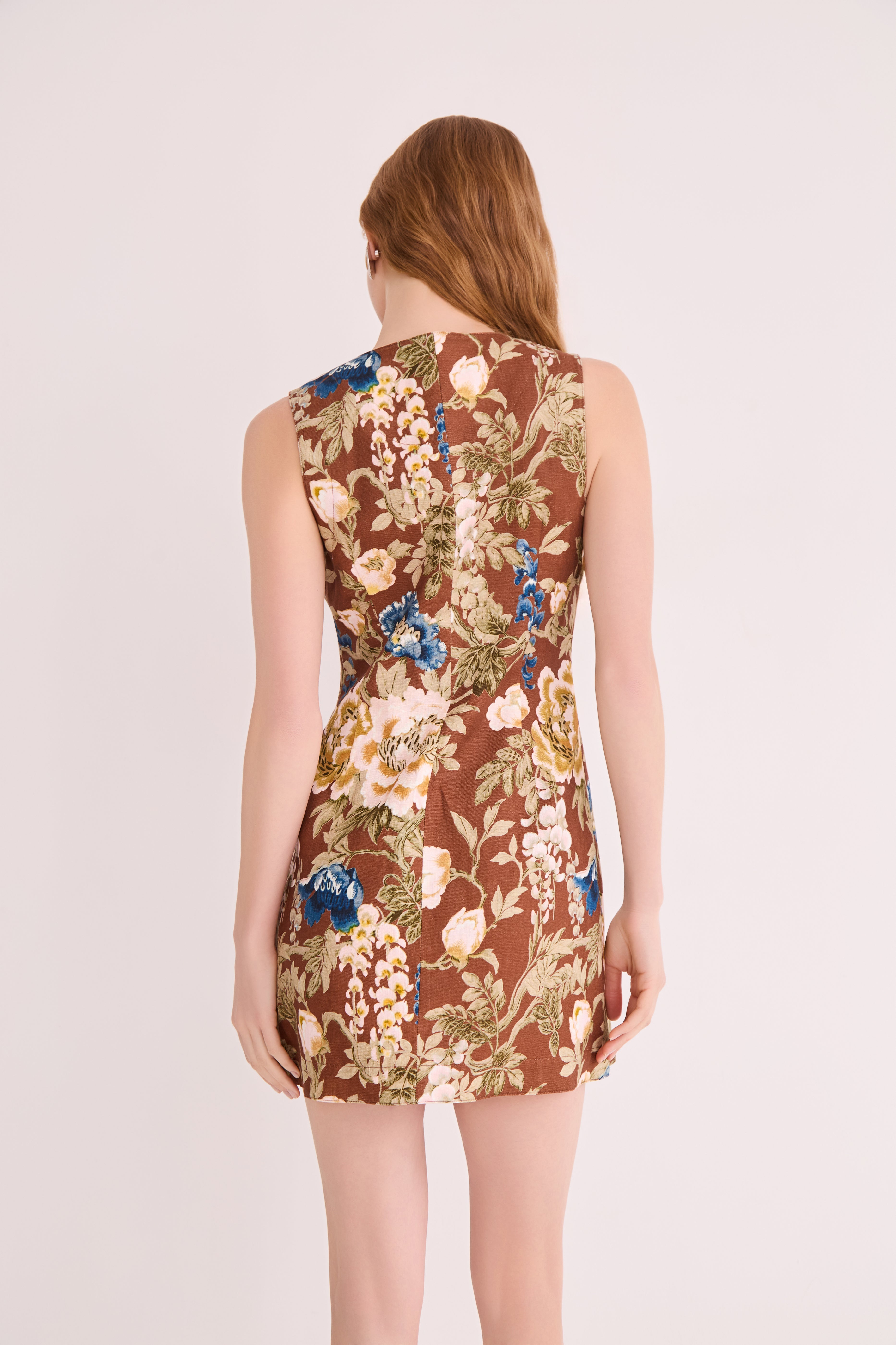 DRESSES/JUMPSUITS Rhapsody Dress in Flora Meadow Brown Cara Cara