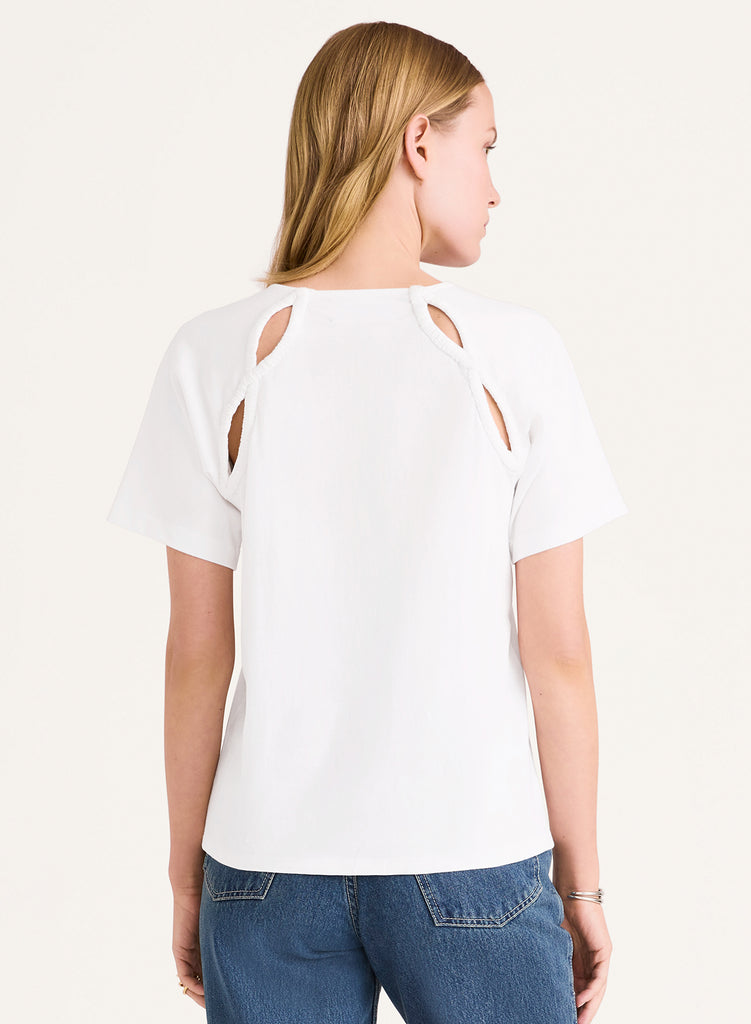 BLOUSES/SHIRTS/TOPS Solace Jersey Top in White Merlette