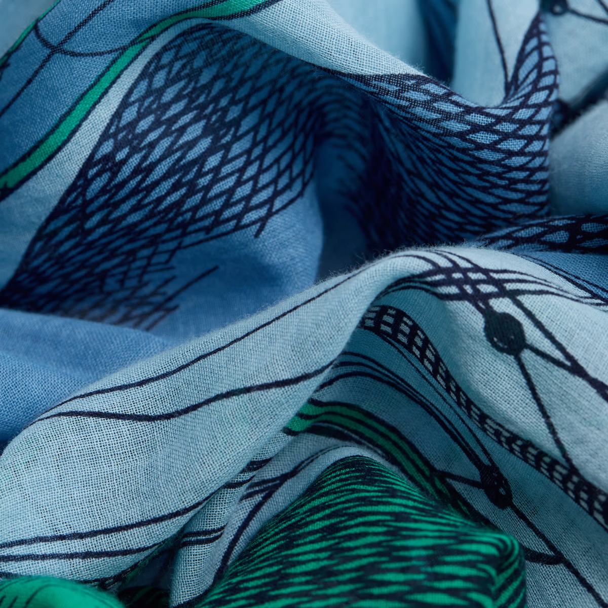 ACCESSORIES Des Rives Et Des Rives Scarf in Green Inoui Editions