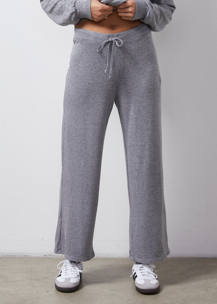 LOUNGE French Terry Crop Pant in Dark Heather Monrow