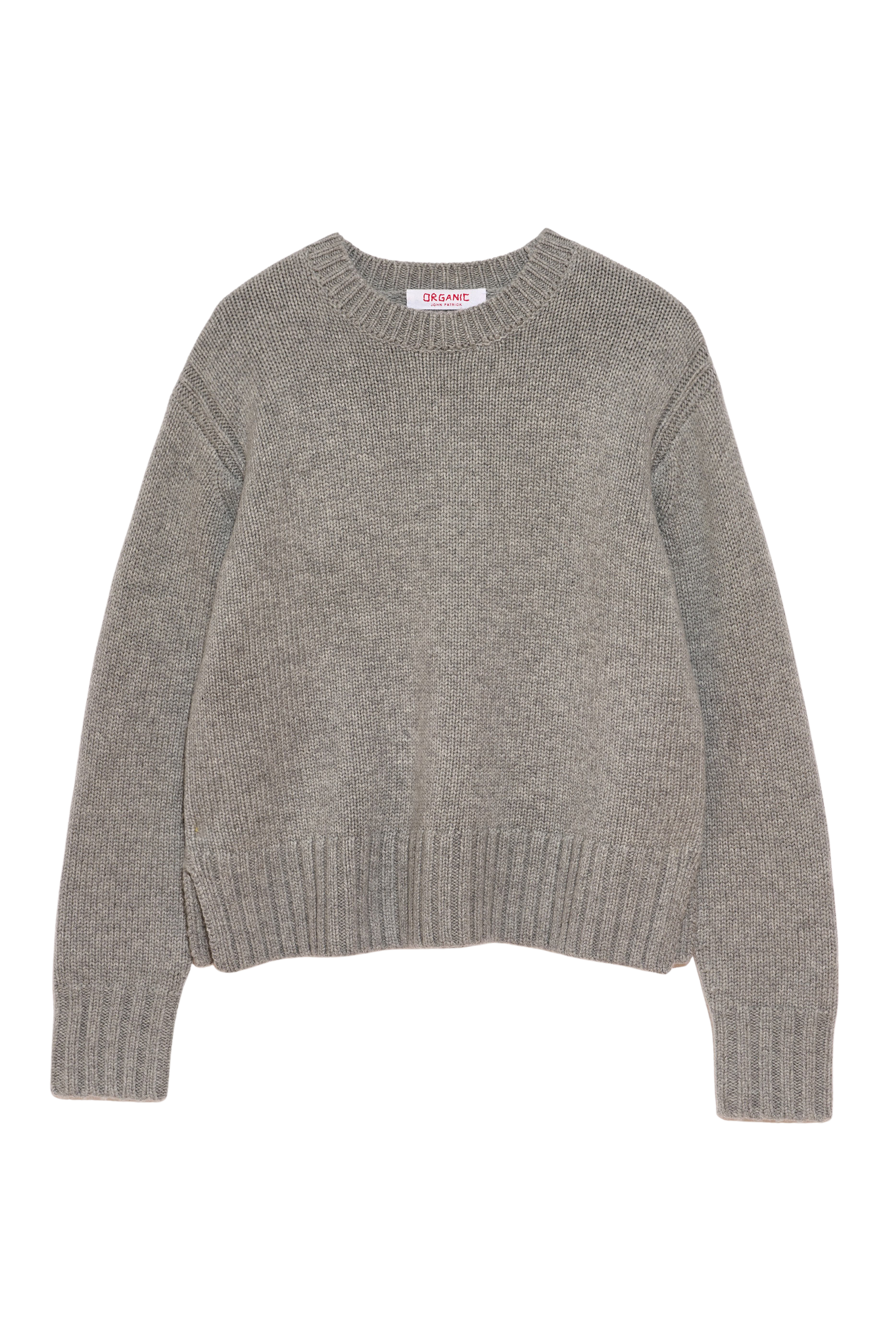 SWEATERS Chunky Pullover in Grey Melange Organic by John Patrick