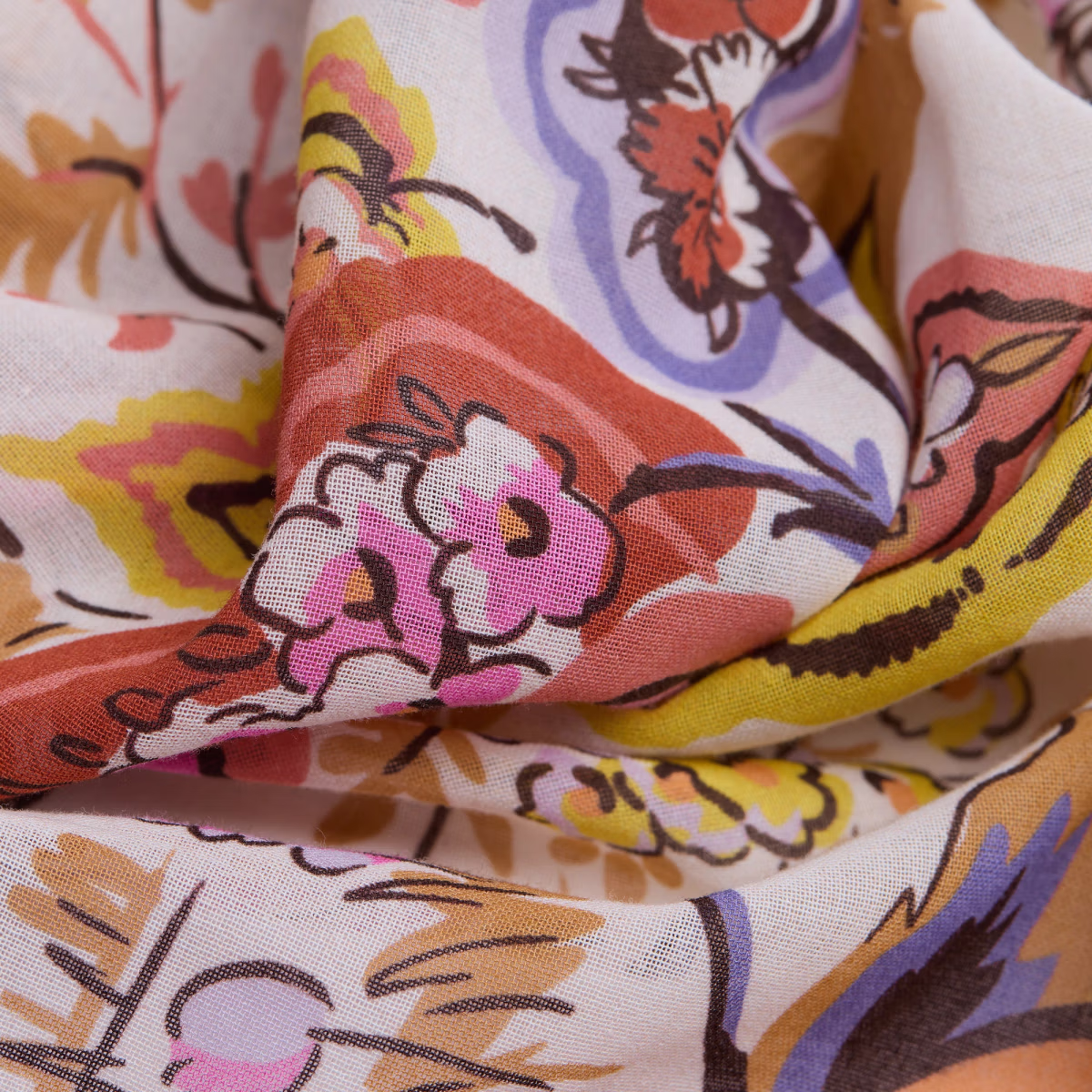 ACCESSORIES Pagode Square Scarf in Off White Inoui Editions