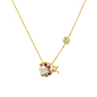 JEWELRY TINY SLIDING DIAMOND & RUBY LADYBUG NECKLACE Three Stories Jewelry