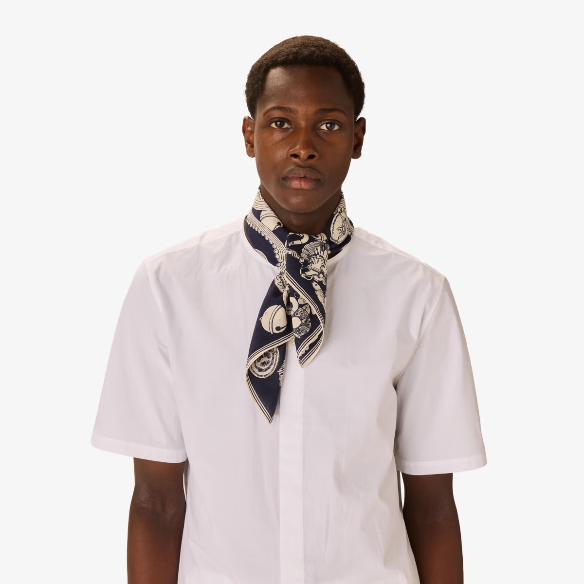 ACCESSORIES Octopus Square Scarf in Navy Inoui Editions