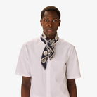 ACCESSORIES Octopus Square Scarf in Navy Inoui Editions