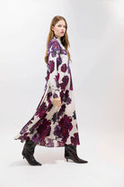 DRESSES/JUMPSUITS Floral Shirt Dress in Ivory Psophia