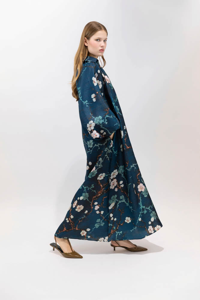 DRESSES/JUMPSUITS Almond Blossom Dress in Midnight Blue Psophia