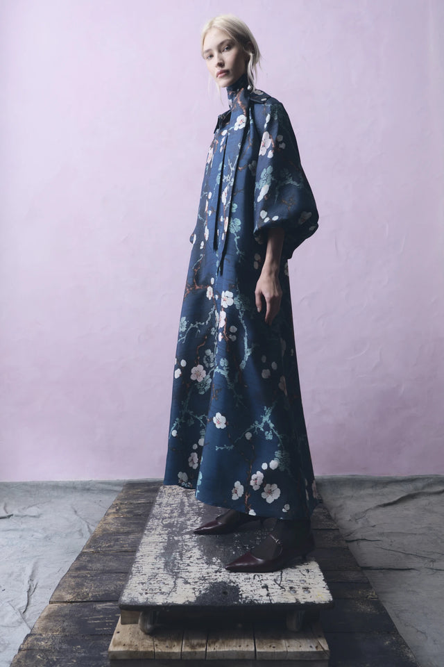 DRESSES/JUMPSUITS Almond Blossom Dress in Midnight Blue Psophia