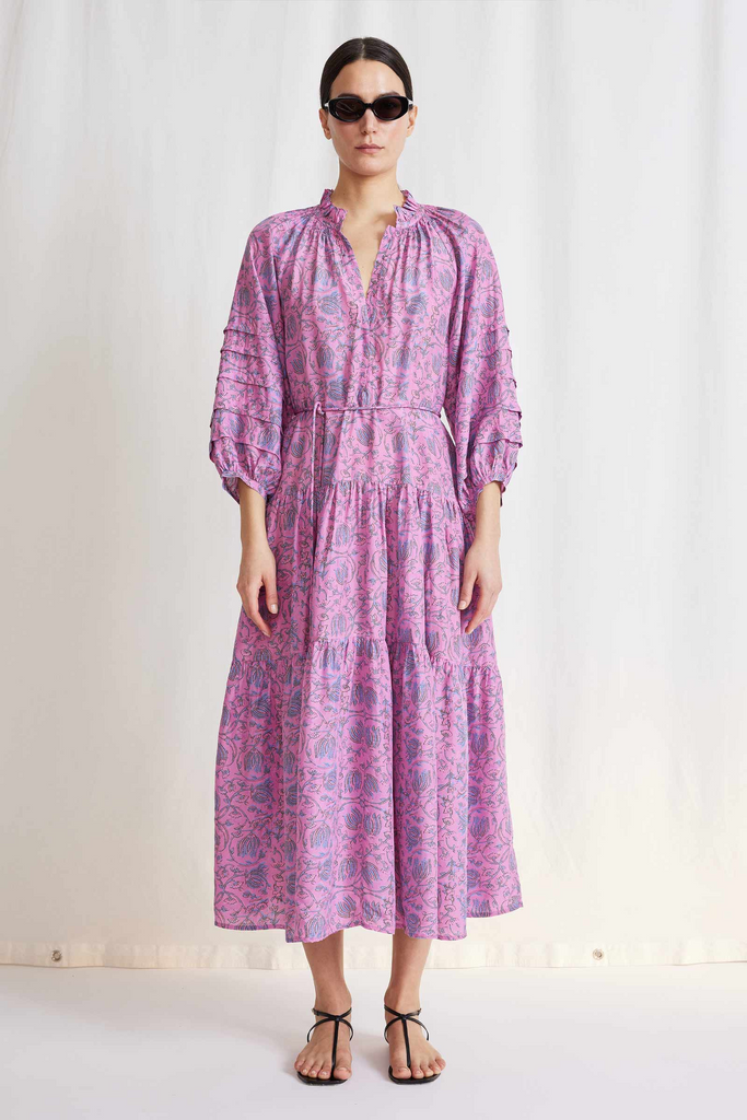 Dresses Apiece Apart Trinidad Maxi Dress in Fuchsia Floral Apiece Apart