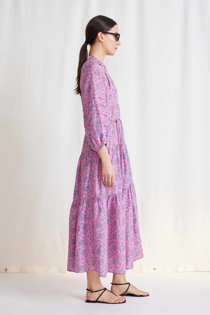 Dresses Apiece Apart Trinidad Maxi Dress in Fuchsia Floral Apiece Apart
