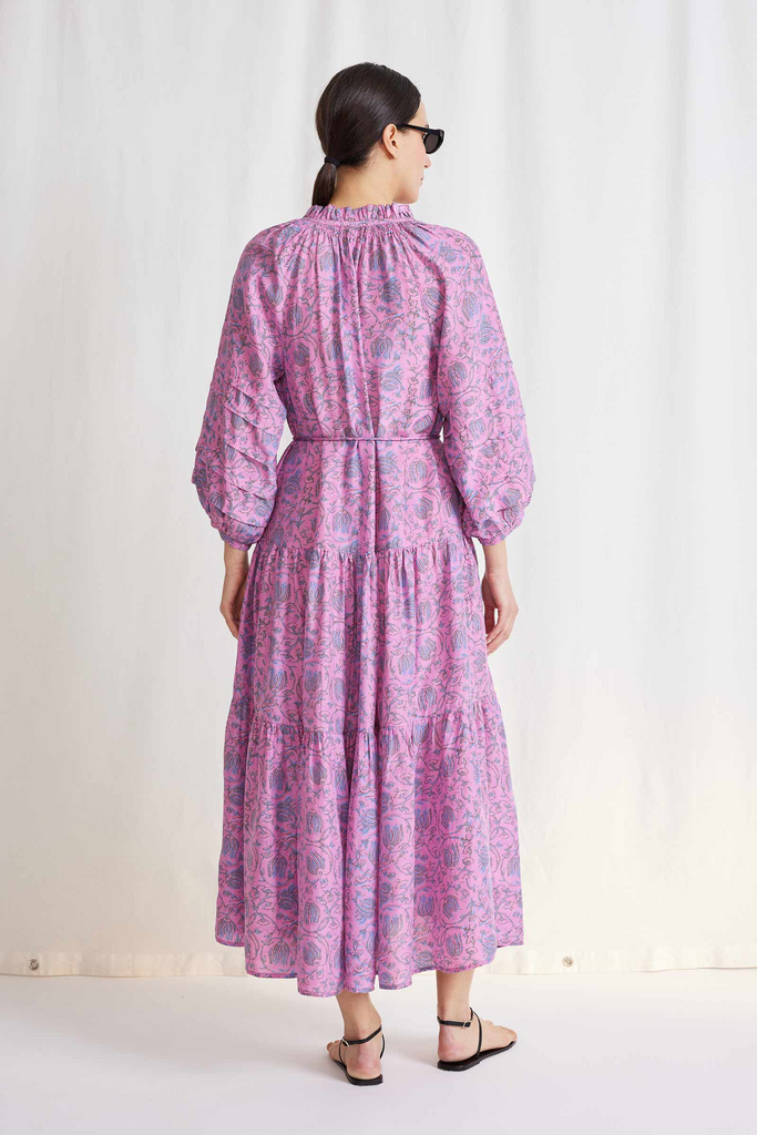 Dresses Apiece Apart Trinidad Maxi Dress in Fuchsia Floral Apiece Apart