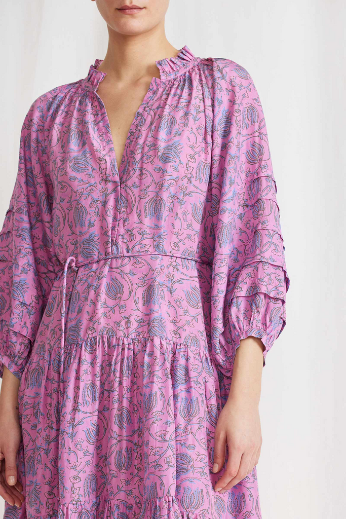 Dresses Apiece Apart Trinidad Maxi Dress in Fuchsia Floral Apiece Apart