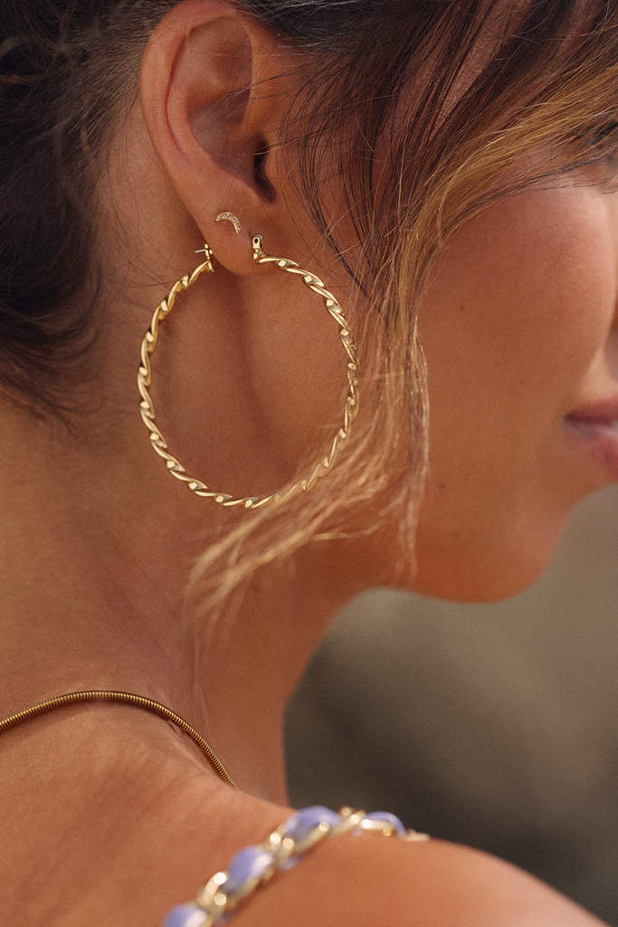 Earrings Luv Aj Hanalei Twisted Hoops Luv Aj