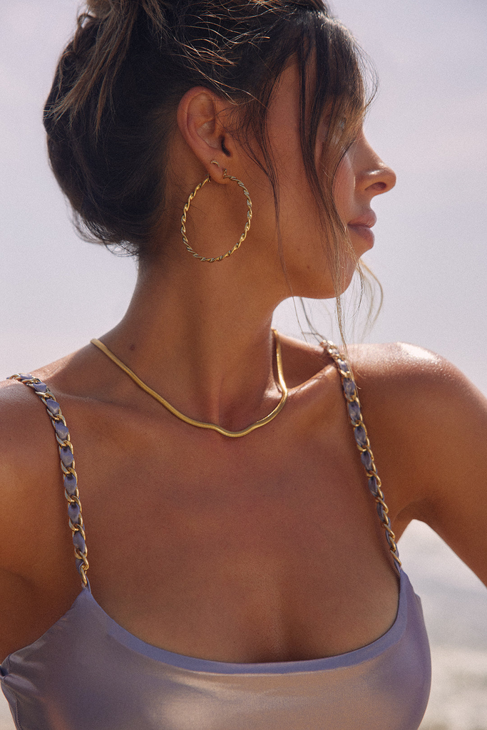 Earrings Luv Aj Hanalei Twisted Hoops Luv Aj