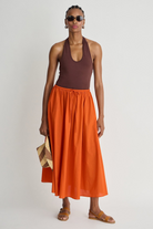 SKIRTS Hanne Tie Maxi Skirt in Persimmon Apiece Apart