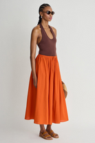 SKIRTS Hanne Tie Maxi Skirt in Persimmon Apiece Apart
