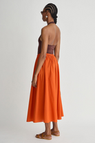 SKIRTS Hanne Tie Maxi Skirt in Persimmon Apiece Apart