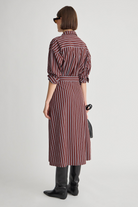 DRESSES/JUMPSUITS Sonia Striped Wrap Dress in Spice Apiece Apart