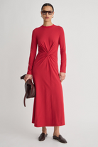 DRESSES/JUMPSUITS Long Sleeve Volta Dress in Riding Red Apiece Apart