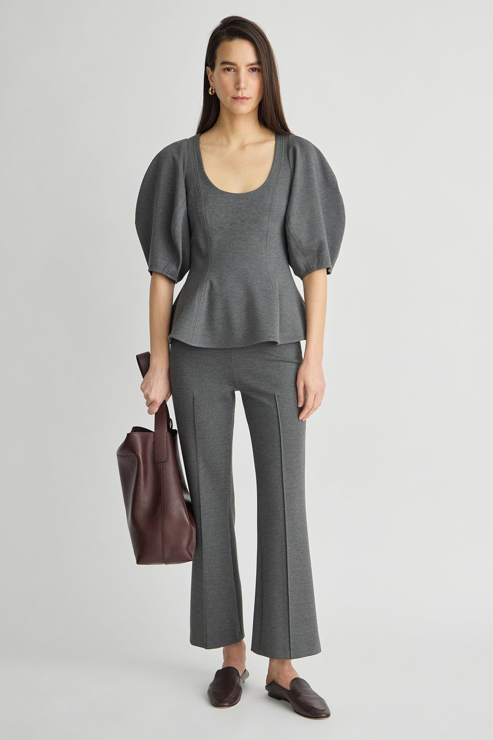 PANTS/SHORTS Ponte Rene Pull on Pant Heather Grey Apiece Apart