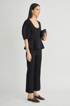PANTS/SHORTS Ponte Rene Pull on Pant in Black Apiece Apart