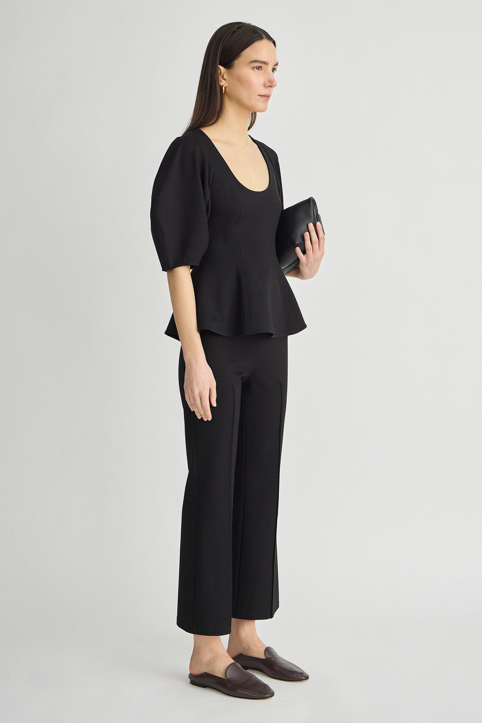 PANTS/SHORTS Ponte Rene Pull on Pant in Black Apiece Apart