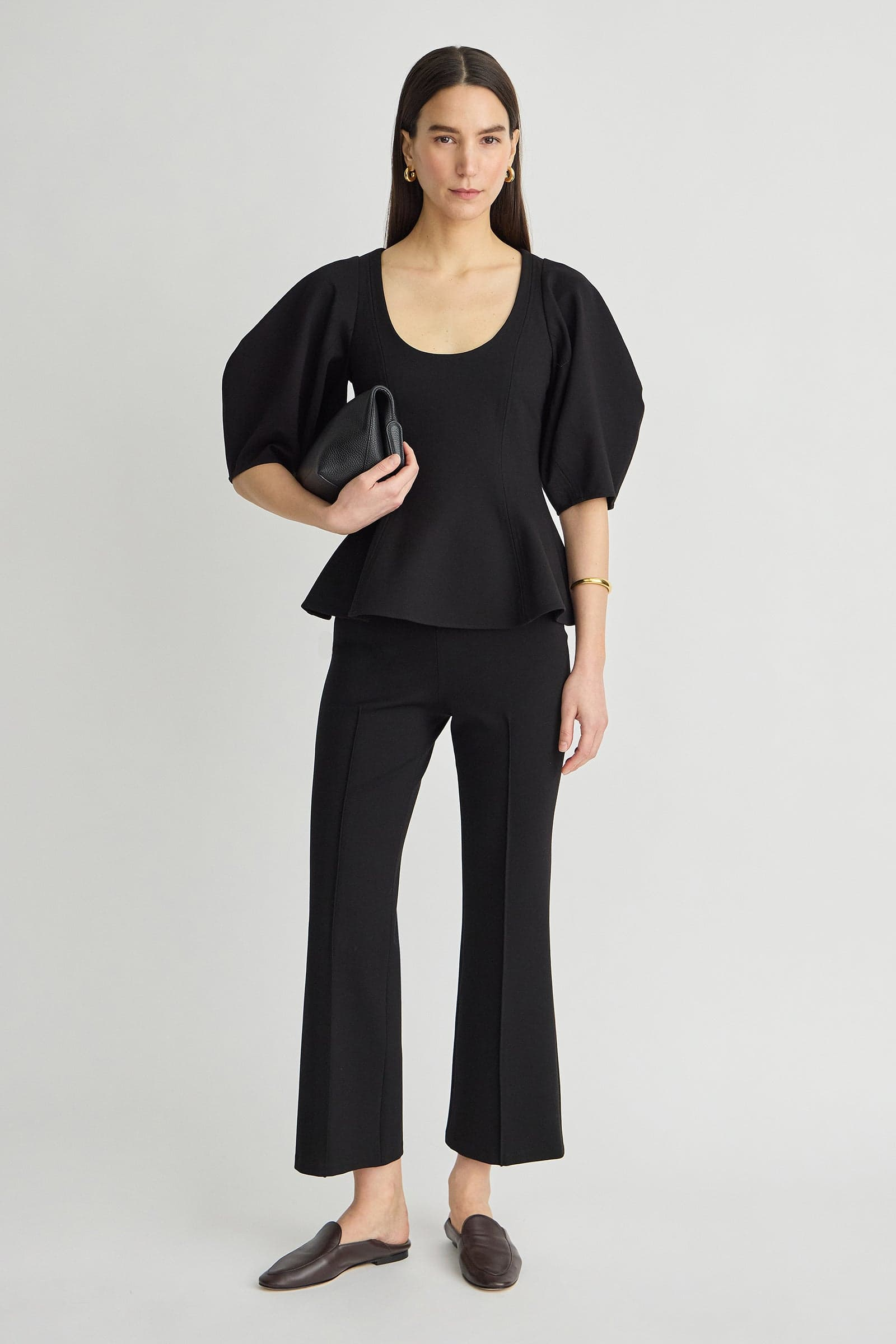 PANTS/SHORTS Ponte Rene Pull on Pant in Black Apiece Apart