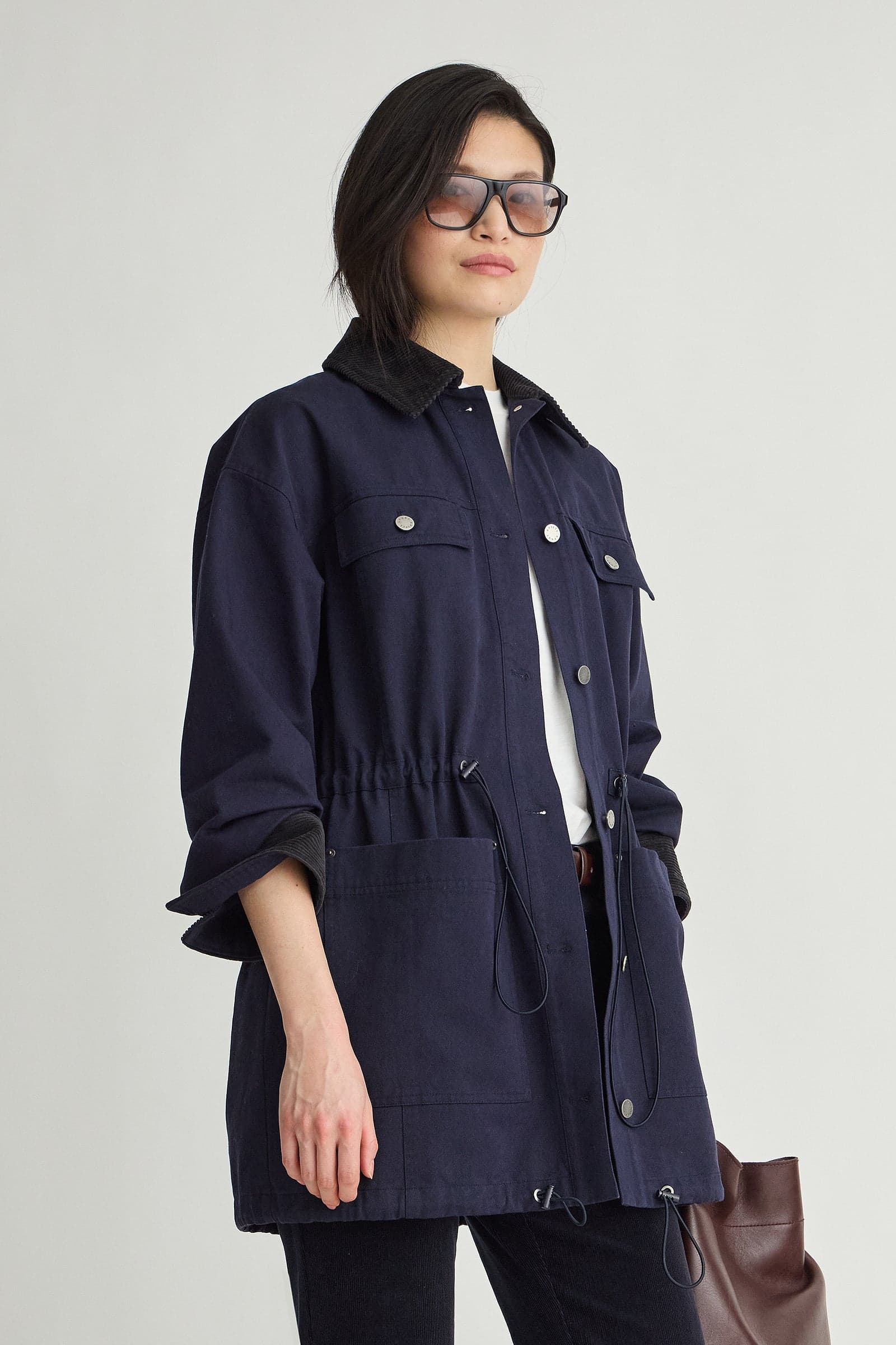 COATS/JACKET Barn Chore Jacket With Drawstring in Navy Apiece Apart