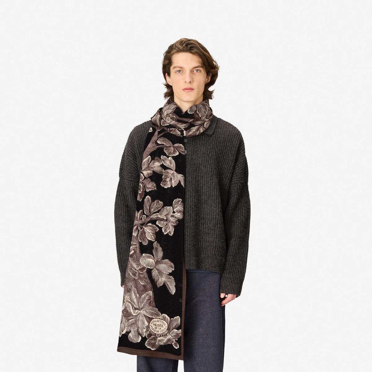 ACCESSORIES Arboris Scarf in Black Inoui Editions
