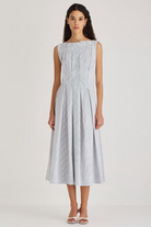 DRESSES/JUMPSUITS Nara Stripe Dress in Admiral Navy Merlette